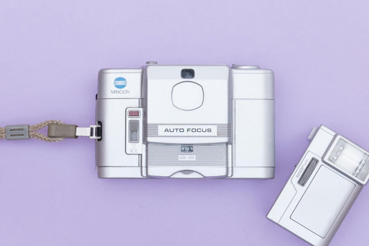 Minolta AF-C Silver 1000 Edition 35mm Compact Film Camera with EF-C Flash