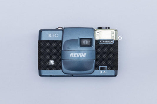 Revue 35 FC Compact 35mm Point and Shoot Film Camera Blue