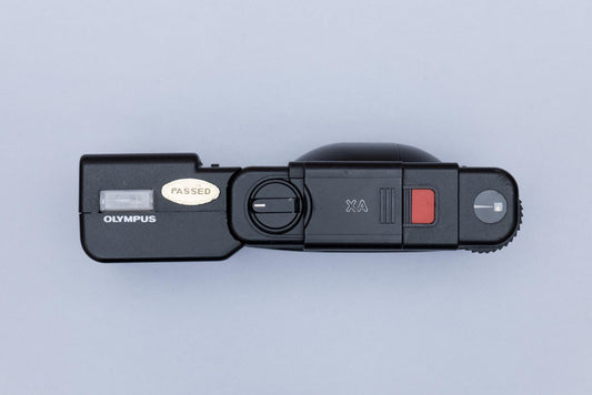 Olympus XA Compact Rangefinder Film Camera with Zuiko 2.8/35mm lens and A16 Flash and Box