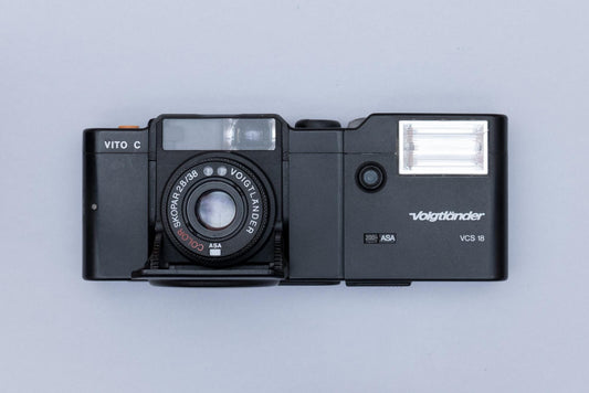 Voigtlander Vito C Compact Point and Shoot 35mm Film Camera with VCS 18 Flash and Box