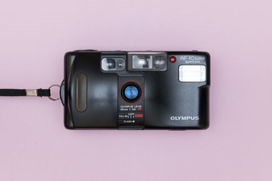 Olympus AF-10 SUPER Quartz Date Compact 35mm Point and Shoot Film Camera