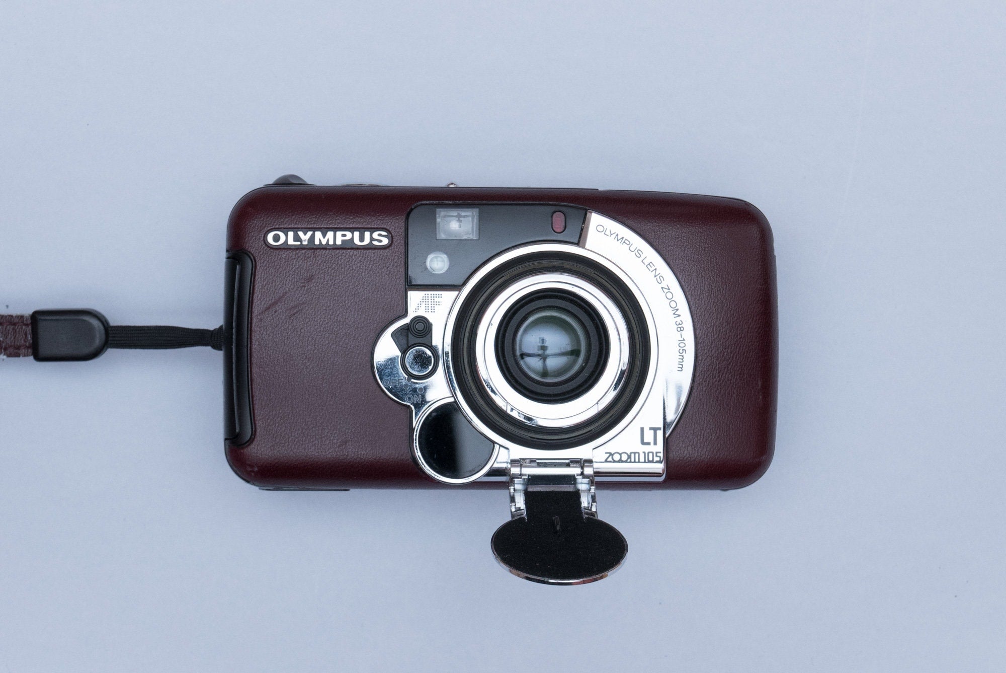 Olympus LT Zoom 105 Compact 35mm Point and Shoot Film Camera Burgundy