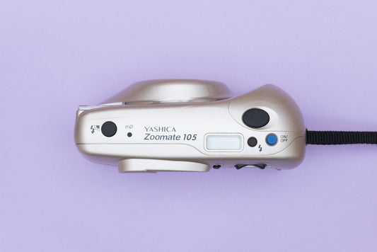 Yashica Kyocera Zoomate 105 Point and Shoot 35mm Compact Film Camera Champagne