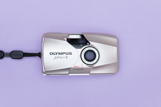 Olympus µ[mju:] Mju II Stylus Epic 35mm Compact Film Camera Champagne