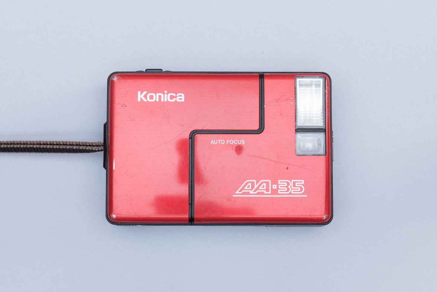 Konica Recorder AA-35 Red Half-Frame 35mm Compact Film Camera