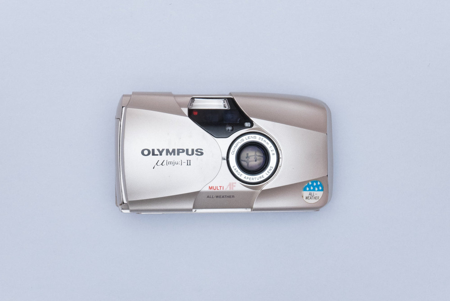 Olympus µ[mju:] Mju II Stylus Epic 35mm Compact Film Camera Champagne