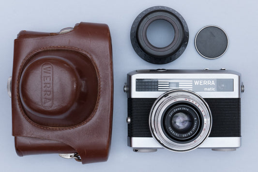 Werra Matic Rangefinder Vintage Film Camera with Carl Zeiss Tessar 2.8 / 50 Lens