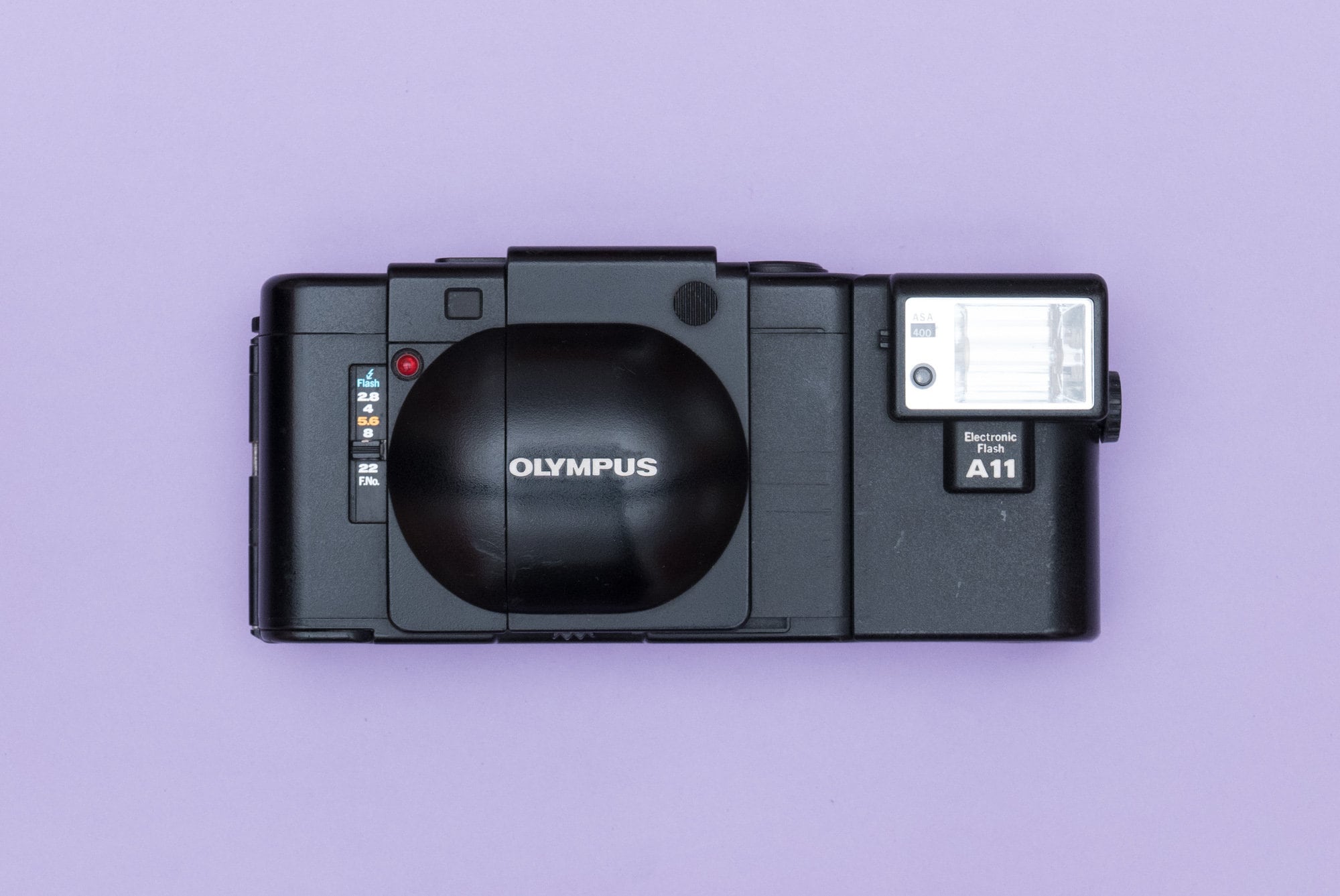 Olympus XA Compact Rangefinder Film Camera with Zuiko 2.8/35mm lens and A11  Flash