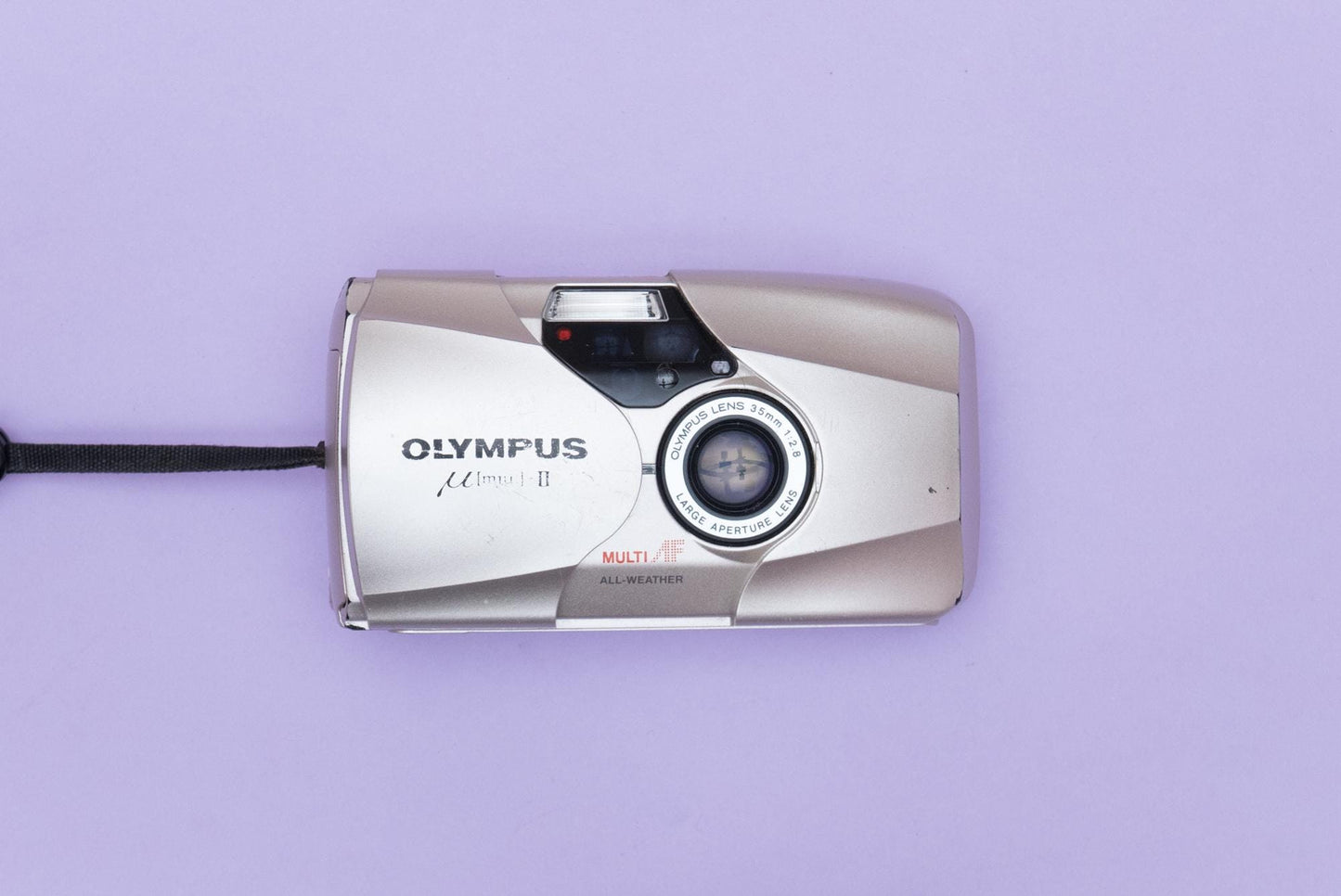 Olympus µ[mju:] Mju II Stylus Epic 35mm Compact Film Camera Champagne