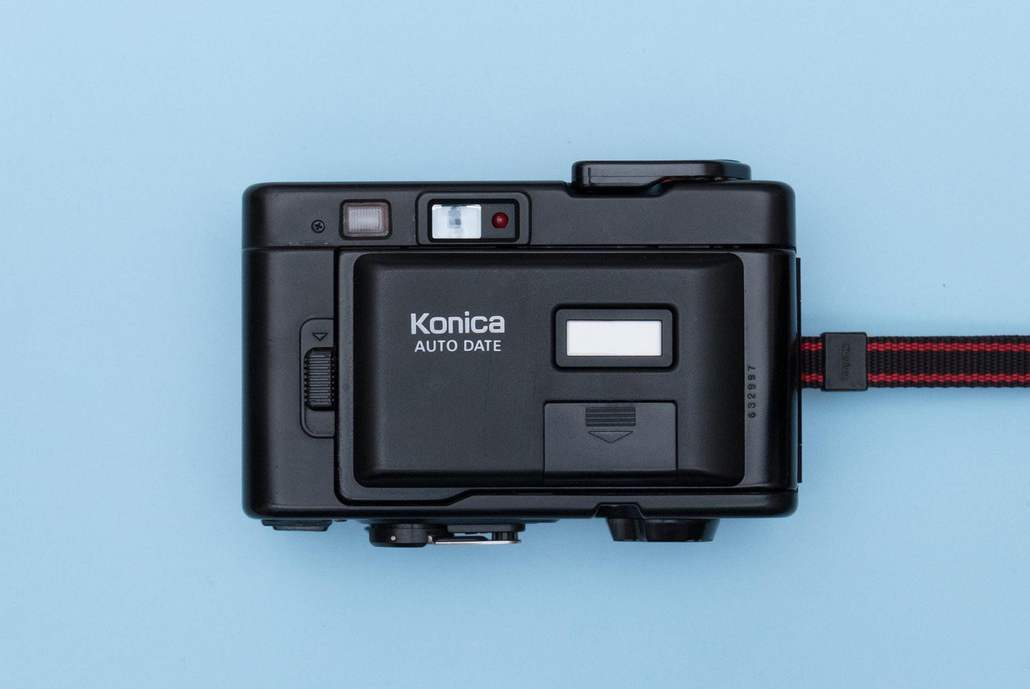 Konica EFJ Auto Date Compact 35mm Point and Shoot Film Camera Red