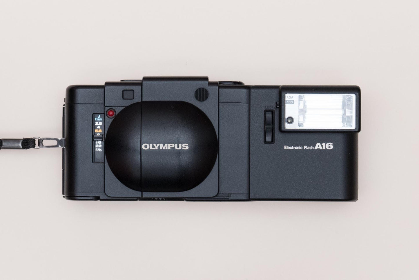 Olympus XA Compact Rangefinder Film Camera with Zuiko 2.8/35mm lens and A16 Flash