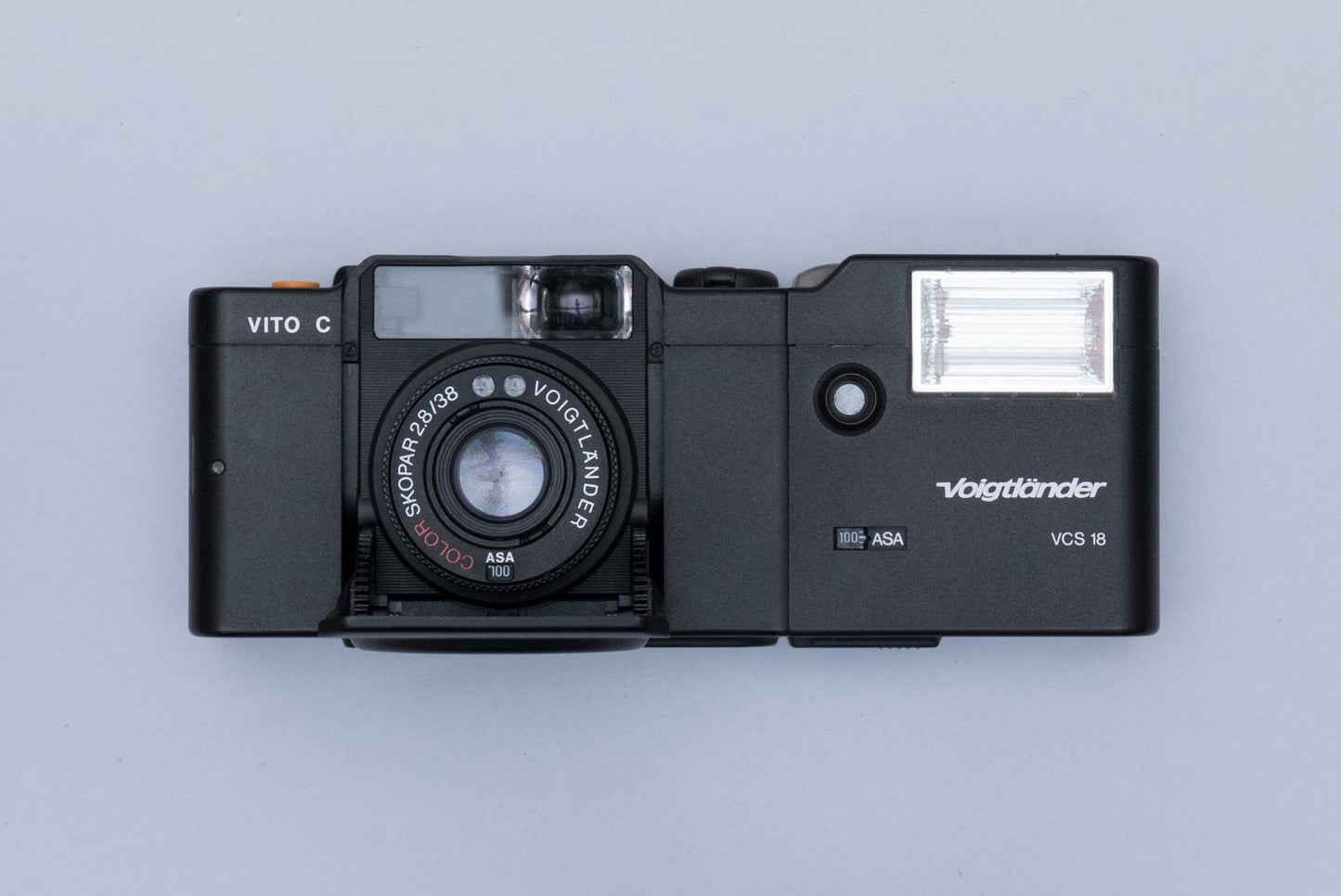 Voigtlander Vito C Compact Point and Shoot 35mm Film Camera with VCS 18 Flash and Box