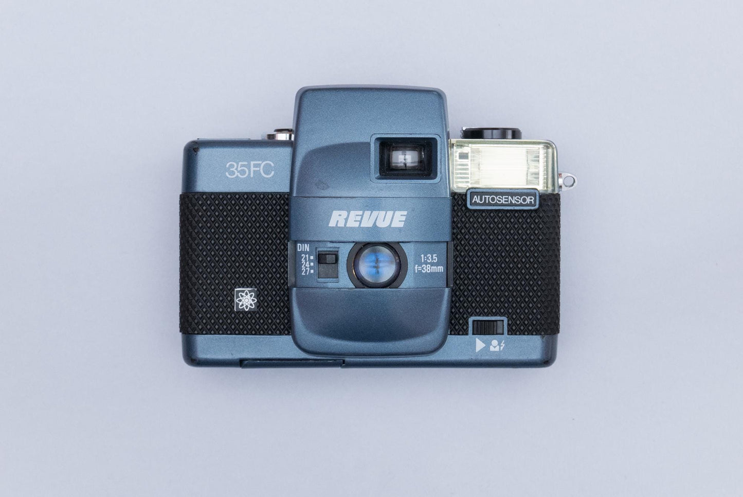Revue 35 FC Compact 35mm Point and Shoot Film Camera Blue