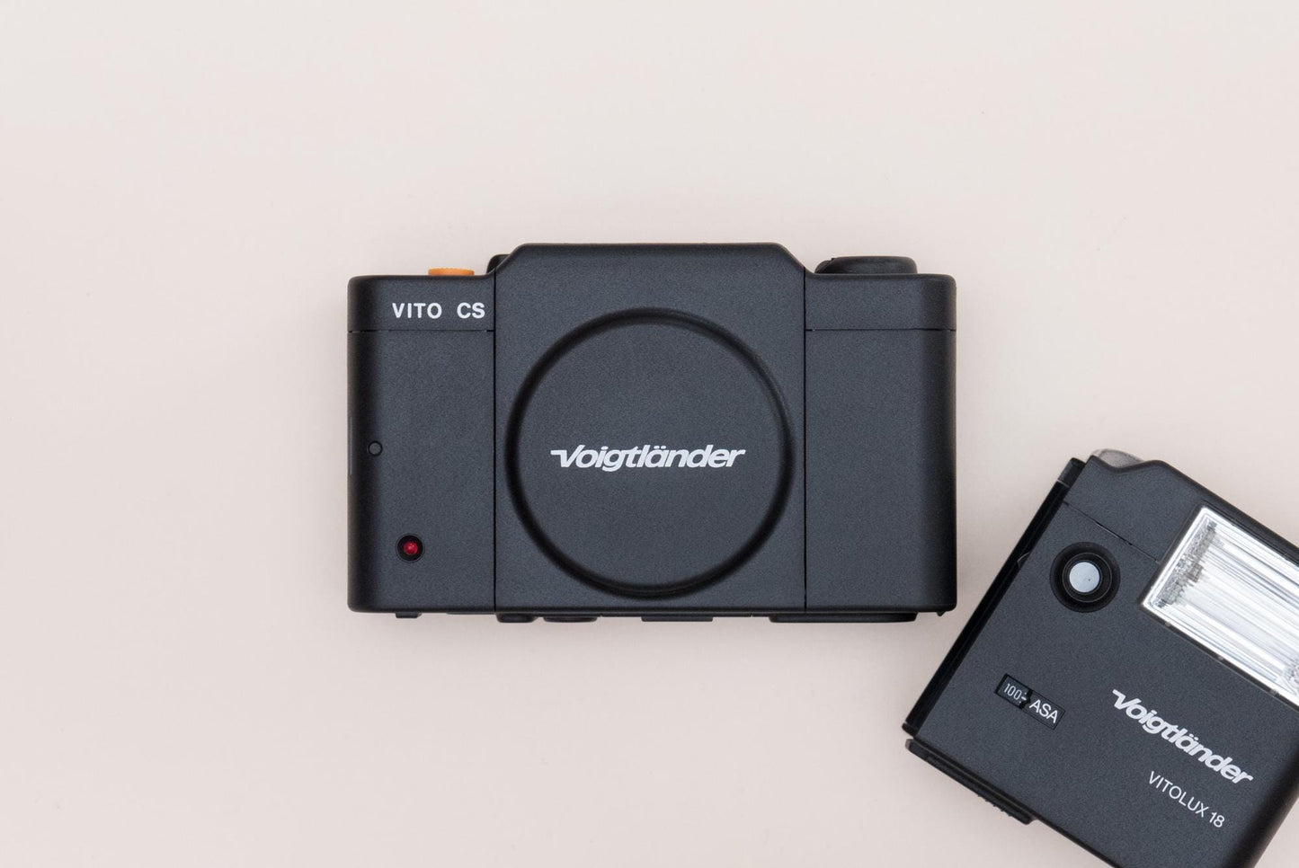 Voigtlander Vito CS Compact 35mm Film Camera with Vitolux 18 Flash and Box