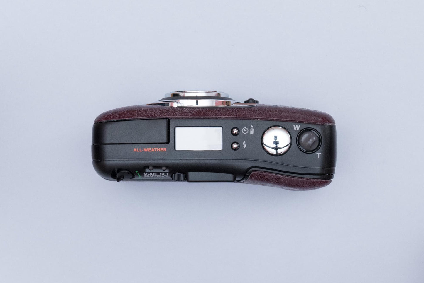 Olympus LT Zoom 105 Compact 35mm Point and Shoot Film Camera Burgundy Leather