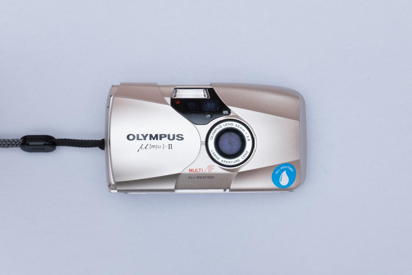Olympus µ[mju:] Mju II Stylus Epic 35mm Compact Film Camera Champagne VG