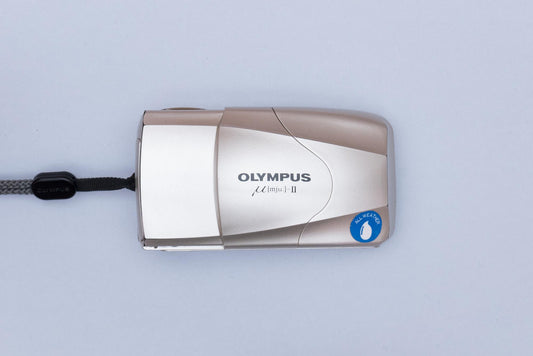 Olympus µ[mju:] Mju II Stylus Epic 35mm Compact Film Camera Champagne