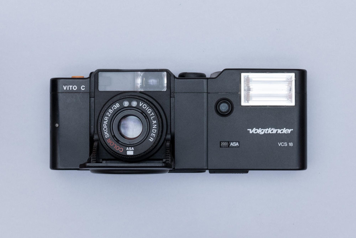 Voigtlander Vito C Compact Point and Shoot 35mm Film Camera with VCS 18 Flash and Box