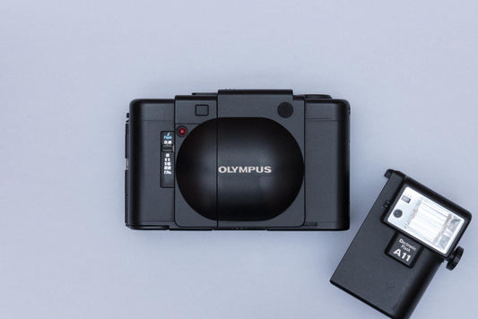 Olympus XA Compact Rangefinder Film Camera with Zuiko 2.8/35mm lens and A11 Flash