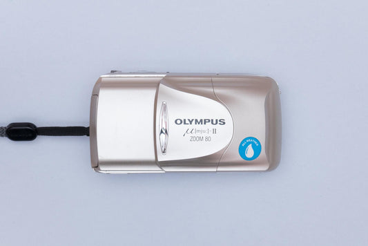 Olympus µ[mju:] Mju II Zoom 80 Stylus QD Champagne 35mm Compact Film Camera