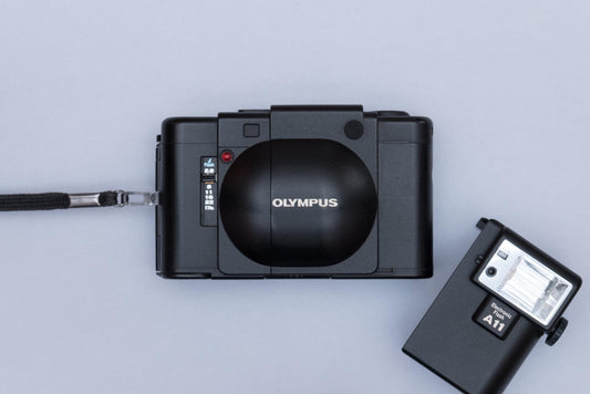 Olympus XA Compact Rangefinder Film Camera with Zuiko 2.8/35mm lens and A11 Flash