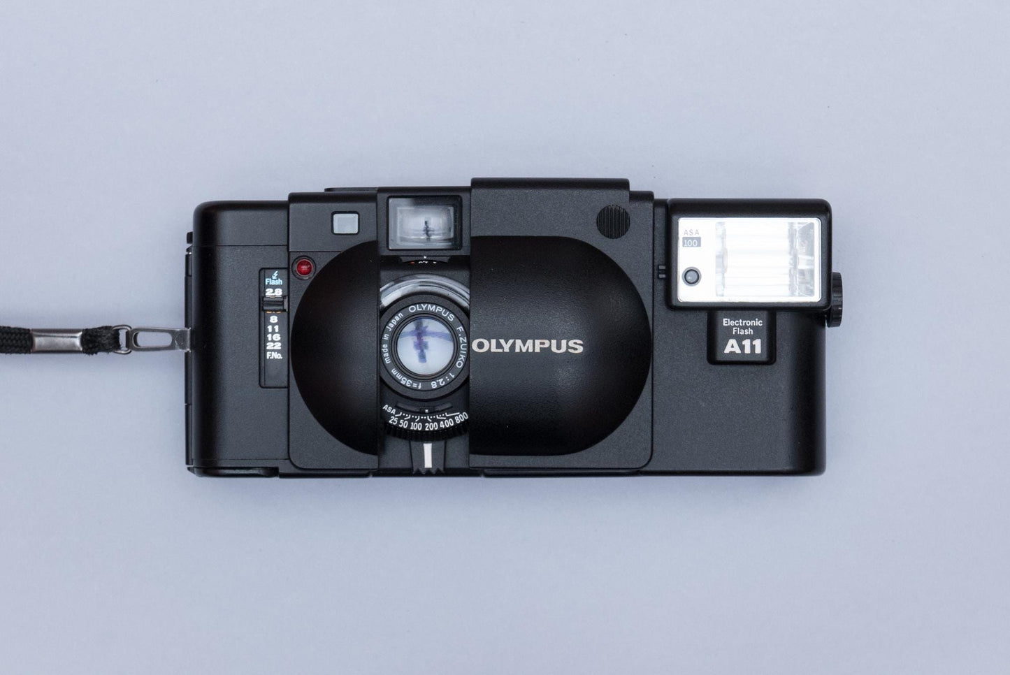 Olympus XA Compact Rangefinder Film Camera with Zuiko 2.8/35mm lens A11 Flash and Box