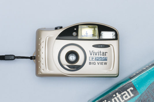 Vivitar EZ Motor Big View Compact 35mm Point and Shoot Film Camera