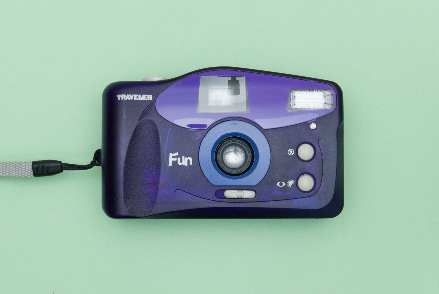 Traveler FUN Translucent Purple Point and Shoot 35mm Compact Film Camera