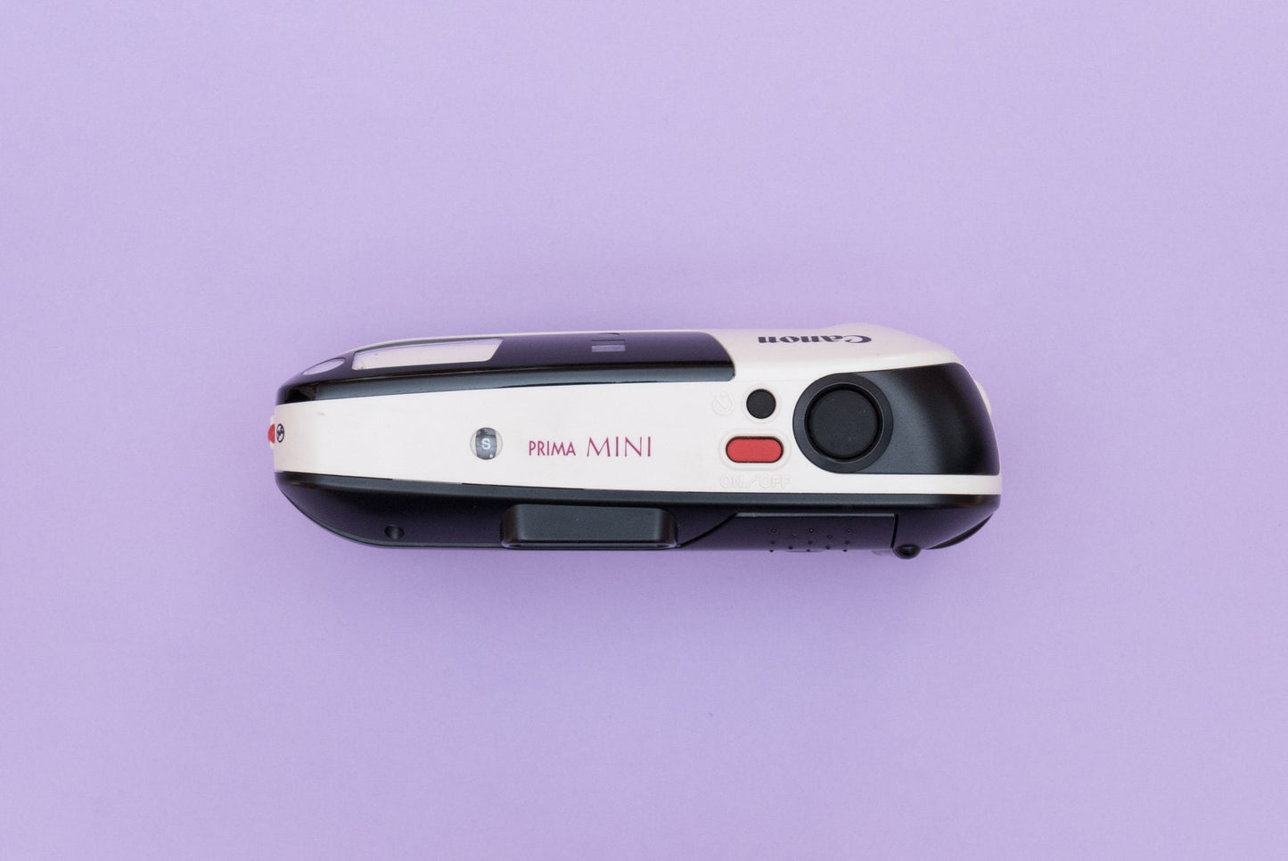 Canon Prima Mini White Compact Point and Shoot 35mm Film Camera