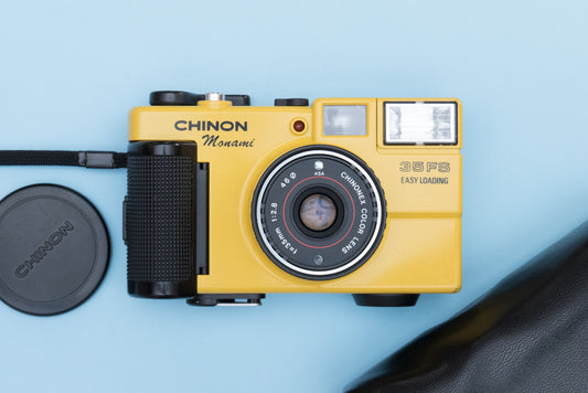 Chinon Monami 35 FS Yellow Compact 35mm Film Camera