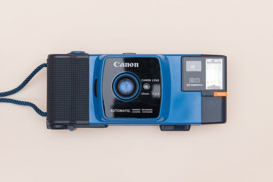 Canon Snappy 20 Compact 35mm Point and Shoot Film Camera Blue
