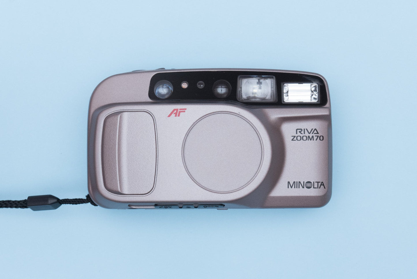 Minolta Riva Zoom 70 Compact 35mm Point and Shoot Film Camera Graphite